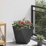 vidaXL Cvetlično korito Črna 40 x 40 x 40 cm Jeklo | Shoptok.si