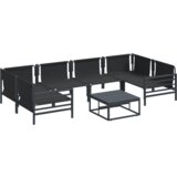 vidaXL Vrtna sedežna garnitura 7 pcs antracit siva Jeklo | Shoptok.si