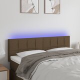  LED uzglavlje tamnosmeđe 144x5x78/88 cm od tkanine | shoptok.hr