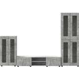  Set TV komoda s ladicama Betonski sivi Konstruirano drvo | shoptok.hr