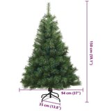 vidaXL Umjetno božićno drvce s nogom Zelena 150 cm PVC, čelik | shoptok.hr