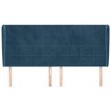  Uzglavlje s ušima tamnoplavo 163x23x118/128 cm baršunasto | Eponuda.com