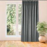  Curtain VILA color graphite style classic transparent dragon tape 7.5 cm velvet 265x300 HOMEDE | shoptok.hr