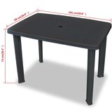 Bistro 3-dijelni bistro set od plastike antracit | shoptok.hr