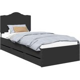  Krevetna konstrukcija Crna 90 x 200 cm Inženjersko Drvo | shoptok.hr