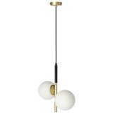 Candellux Lighting Viseča svetilka v zlati barvi s steklenim senčnikom 32,5x15 cm Duo - Candellux Lighting Cene