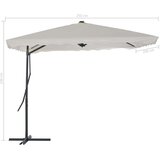  Zunanji senčnik z jeklenim drogom 250x250 cm peščen, (20729442) | Shoptok.si
