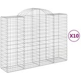  Lučne gabionske košare 10kom 200x50x140/160cm pocinčano željezo | shoptok.hr