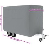  Navlaka za prikolicu za konje siva 396x178x250 cm netkana tkanina | shoptok.hr