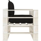  Vrtna sofa od paleta s crnim jastucima drvena | shoptok.hr
