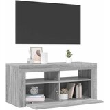 TV ormarić s LED svjetlima boja sivog hrasta sonome 90x35x40 cm | shoptok.hr