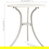  Bistro garnitura 3-delna liti aluminij bela, (20598351) | Shoptok.si