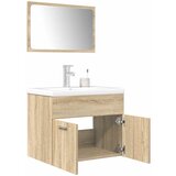 vidaXL Kopalniška garnitura 3-delna sonoma hrast inženirski les | Shoptok.si
