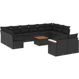  The Living Store Vrtna sedežna garnitura 13-delna z blazinami črn poli ratan - Vrtna Sedežna Garniture, (21459883) | Shoptok.si