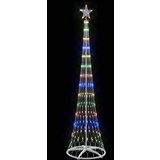 vidaXL LED božićno drvce Šareni 138.5 x 138.5 x 399 cm Metal | shoptok.hr