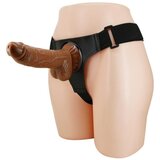 Pretty Love Harness - s univerzalnim donjim dildom - 17 cm (crni) | shoptok.hr