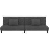 vidaXL Dvosjed na razvlačenje s dva jastuka tamnosivi baršunasti | shoptok.hr