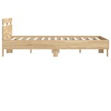  Okvir za krevet s uzglavljem i LED boja hrasta 120x200 cm | shoptok.hr