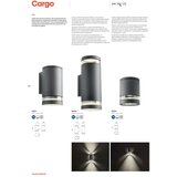  Redo 90517 - Spoljno zidno svetlo CARGO 1xGU10/28W/230V IP54 antracit | Eponuda.com