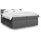  Krevet s oprugama i madracem tamnosivi 200 x 200 cm od tkanine | shoptok.hr