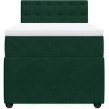 Box spring krevet s madracem tamnozeleni 80 x 200 cm baršunasti | shoptok.hr