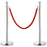  3-dijelni set VIP pregrade za red od nehrđajućeg čelika srebrni | shoptok.hr
