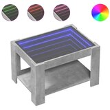  Stolić za kavu LED siva boja betona 73x53x45 cm drveni | shoptok.hr