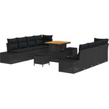  Sjedeća garnitura za vrt 11 kom. Crna poliratan 264 x 62 x 85 cm | shoptok.hr