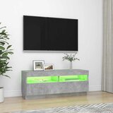 TV ormarić s LED svjetlima siva boja betona 100 x 35 x 40 cm | Eponuda.com