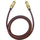 cinch avdio priključni kabel [1x moški cinch konektor - 1x moški cinch konektor] 2.00 m bordo rdeča pozlačeni konektorji NF Sub, (20431810)