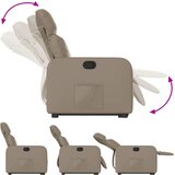  Naslonjač na podizanje od umjetne kože boja cappuccina | shoptok.hr