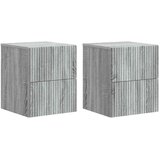  Stenski nočni omarici 2 pcs Siva Sonoma 33 x 34,5 x 40 cm, (5000209798) | Shoptok.si