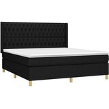  Krevet s oprugama i madracem crni 180x200 cm od tkanine | shoptok.hr