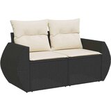 vidaXL 7-dijelni set vrtnih sofa od poliratana s jastucima crni | shoptok.hr