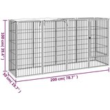 vidaXL Pasja ograda z 10 paneli črna 50x100 cm prašno barvano jeklo | Shoptok.si