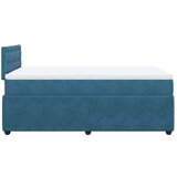 vidaXL Krevet s oprugama i madracem plavi 120 x 190 cm baršun | shoptok.hr