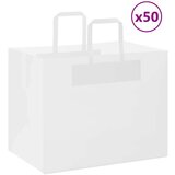 Papirnate vrećice 50 kom s ručkama bijele 32x22x24 cm  Papirnate vrećice 50 kom s ručkama bijele 32x22x24 cm Slike