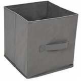 Ormarić za pohranu s 4 platnene košare sivi 63x30x71 cm čelični | shoptok.hr