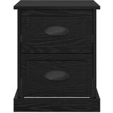 vidaXL Nočna omarica Črni hrast 39 x 39 x 47.5 cm Konstruiran les | Shoptok.si