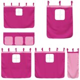 vidaXL Pograd z zavesami roza 90x200 cm trdna borovina | Shoptok.si