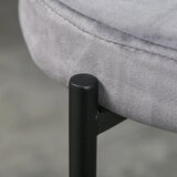  Set od 4 složive blagovaonske stolice baršunasti izgled metal siva 41 5x41 5x46 cm | shoptok.hr