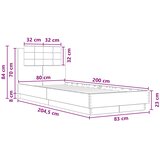  Okvir kreveta s uzglavljem Bijela 80 x 200 cm Konstruirano drvo | shoptok.hr
