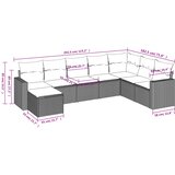  8-dijelni set vrtnih sofa od poliratana s jastucima svjetlosivi | shoptok.hr