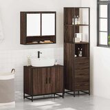 vidaXL 3-dijelni set kupaonskog namještaja boja smeđeg hrasta drveni | shoptok.hr