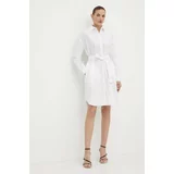 Armani_Exchange Bombažna obleka bela barva, 3DYA32 YN4RZ
