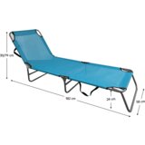 Kondela Vrtni ležalnik, modra/siva, KELEO | Shoptok.si