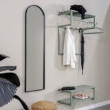 Spinder Design Zelen/siv kovinski stenski obešalnik s polico Rizzoli – | Shoptok.si