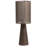 Smeđa stolna lampa s tekstilnim sjenilom (visina 58 cm) Micky –