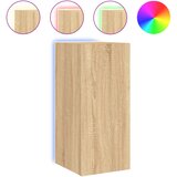 vidaXL Zidni TV ormarić s LED svjetlima boja hrasta 30,5 x 35 x 70 cm Cijene