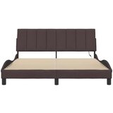  Posteljni okvir brez vzmetnice temno rjav 160x200 cm blago | Shoptok.si